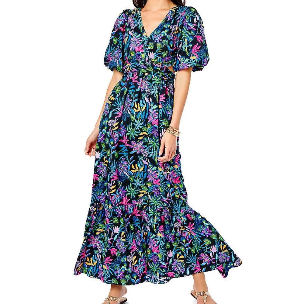 Lilly Pulitzer Teyla Bow Sleeve Max with side cutouts